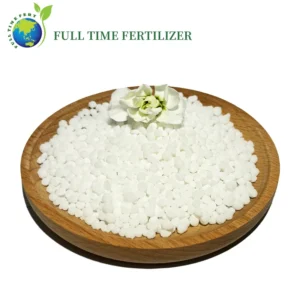 Granular calcium ammonium nitrate fertilizer with uniform white particles