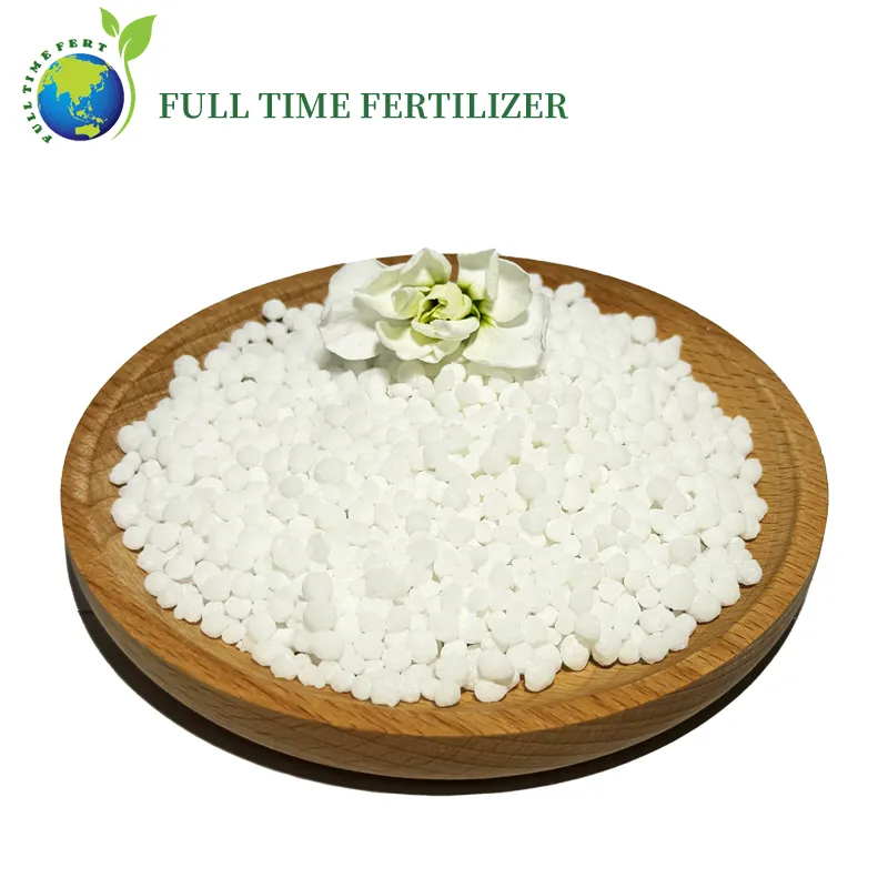 Granular calcium ammonium nitrate fertilizer with uniform white particles